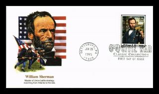 Dr Jim Stamps Us General William Sherman Civil War First Day Cover Gettysburg