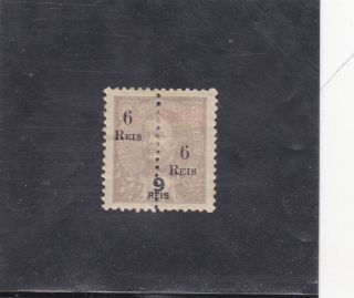 Portuguese India Perfurated Stamp 6 R.  S/ 9 R.  (1911 - 13)