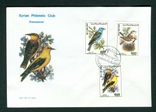 Syria 1991 Birds Fdc,  First Day Cover