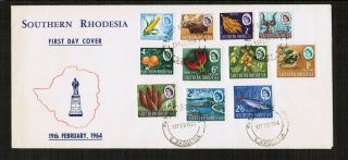 Southern Rhodesia 1964 Definitives Up To 2/6d On Fdc