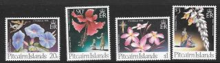 Pitcairn Islands Sg458/61 1994 Christmas Flowers Mnh