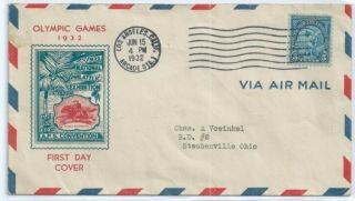 Us Fdc 719 5c Olympic Games 1932 Los Angeles 1st Bertram Poole First Day Cover