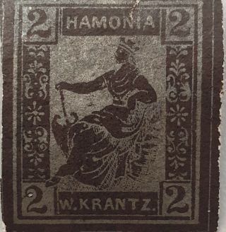 German States Hamburg 1863,  W.  Krantz Hamonia,  Lot 3