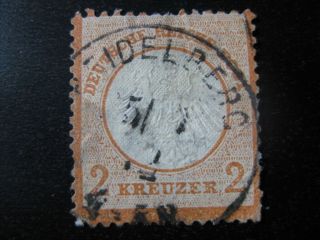 Deutsches Reich Mi.  8 Rare Brustschild Shield Stamp Cv $480.  00