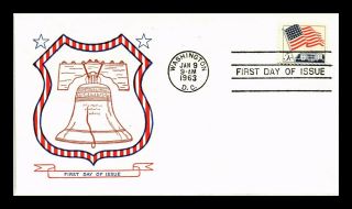 Dr Jim Stamps Us Flag Over White House First Day Cover Abc Cachet