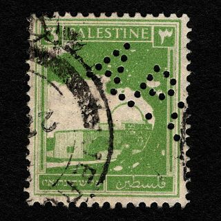 Opc 1927 Palestine 3m Sc 64 Anglo Palestine Company Perfin " A.  P.  O.  " 36850