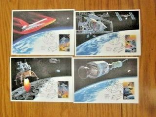 Space Apollo Russia Soyuz Complete Set 4 1992 Fleetwood First Day Maximum Cards