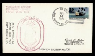 Dr Who 1993 Uss Hewitt Naval Ship Operation Southern Watch Persian Gulf E52049