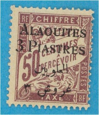 French Mandate - Alaouites J4 Post Due Hinged Og No Faults Extra Fine