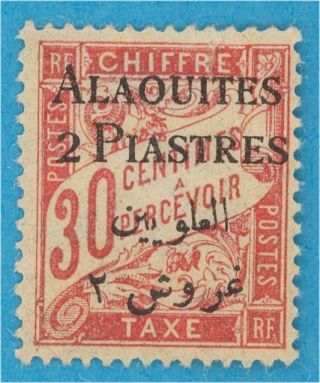 French Mandate - Alaouites J3 Post Due Hinged Og No Faults Extra Fine