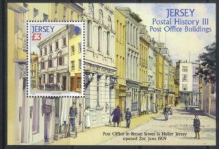 - Jersey 2009 Post Office Buildings Mnh Ms