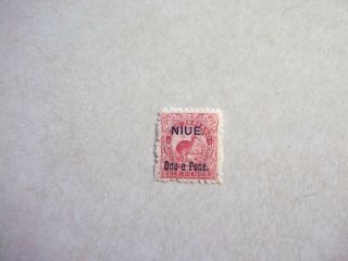 Niue Cook Islands Stamp Sg 14 Scott 11 Rose Red Og Hinged