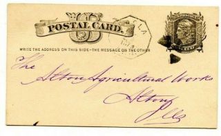 Ks - Kan - Kans=paola - Octagonal Cds Cxl - - Scott Ux5 - 1c Postal Card - 1879