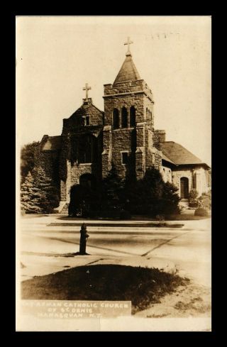 Dr Jim Stamps Us Roman Catholic Church Manasquan Jersey Rppc Postcard