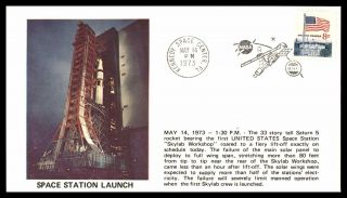 Mayfairstamps 1973 Us Space Station Launch Saturn 5 Rocket Cover Wwb_39873