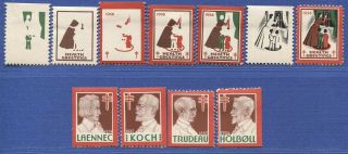 N310 - 1938 Anti - Tuberculosis Tb Christmas Seals,  Progressive Proofs,  Labels