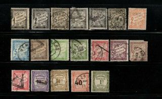 France Postage Dues 1882,  1893,  1908,  1917 Cv$400,