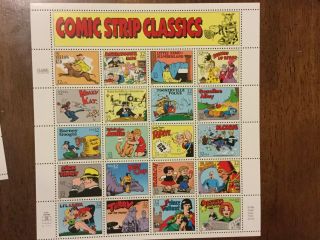 Us 3000 Comic Strip Classics Sheet Of 20 Mnh