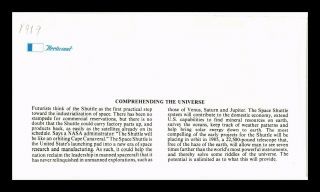 US COVER SPACE ACHIEVEMENTS COMPREHENDING THE UNIVERSE FDC FLEETWOOD CACHET 2