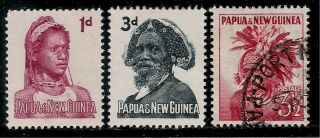 British Colony Papua Guinea 1952 Old Stamps - Natives