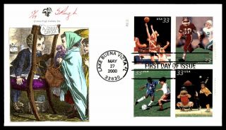 Mayfairstamps Us Fdc 2000 Kids Sports Plate Block P2222 Pugh First Day Cover Wwb