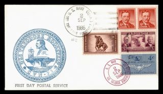 Dr Who 1986 Uss Theodore Roosevelt Navy Ship First Day Postal Service C122660