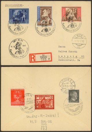 Austria 1942 - Registered Cover Vienna To Leipzig Germany 36730/1