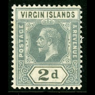 British Virgin Islands 1913 - 19 Wmk Mca 2d Grey.  Sg 71 Lightly Hinged (wc080)