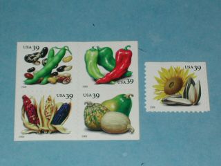 Set Of 39 Cent Crops Of America Stamps (sc 4008 - 12) Mnh