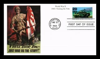 Dr Jim Stamps Us Sicily Attacked By Allies Wwii Turning Tide Fdc Mystic Cover