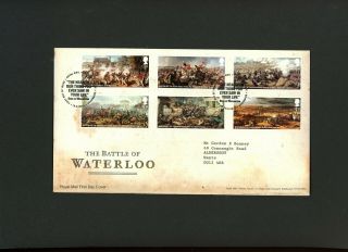 2015 Battle Of Waterloo Royal Mail First Day Cover Philatelic Bureau Handstamp