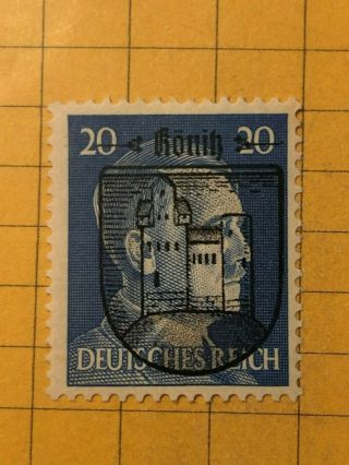 Germany (konitz) 1945 Post Wwii - Local Issue 20 Rpf.  Mnh