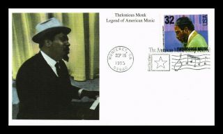 Us Cover Thelonious Monk Jazz Composer Pianist Legends Of American Music Fdc