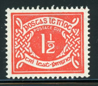 Ireland Mnh Postage Due Selections: Scott J7 1½p Vermilion Wmk262 Cv$2,