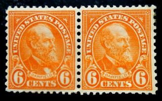 Buffalo Stamps: Scott 558 Flat Plate Pair,  Nh/og & Vf,  Cv = $130