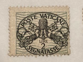 1946 Vatican City Poste Vaticane Segnatasse Stamp Set of 6 Never Hinged 4