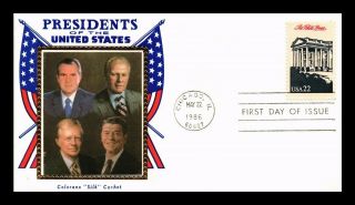 Dr Jim Stamps Us White House Presidents Of United States Colorano Silk Fdc Cover