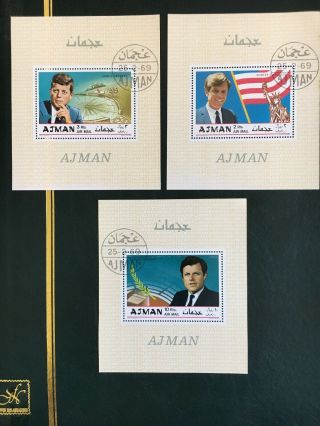 Ajman Stamps,  Kennedy Families,  Mnh,  Souvenir,