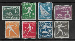 Netherlands 1928 Lh Olympic Games Complete Set Nvph 212 - 219