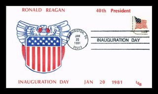 Dr Jim Stamps Us Ronald Reagan Inauguration Event Cover Washington Dc 1981