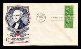 Us Cover Washington 1c Coil Presidential Fdc Scott 848 Washington Stamp Exchange