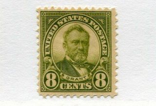 1923 U.  S.  Scott 560 Eight Cent Grant Stamp Hinged