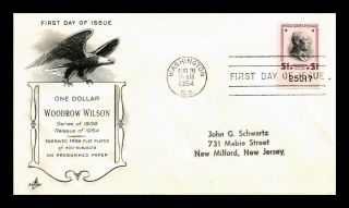 Dr Jim Stamps Us High Value Woodrow Wilson First Day Cover Plate Single