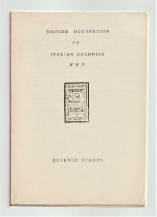 British Occupation Of Italian Colonies Ww2 Revenue Stamps,  Erler,  Eritrea,  Libya