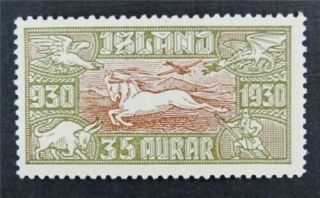 Nystamps Iceland Stamp C6 Og H $60