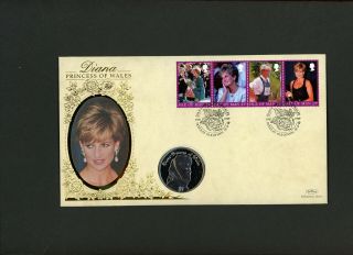 1998 Diana Princess Of Wales Benham Coin First Day Cover