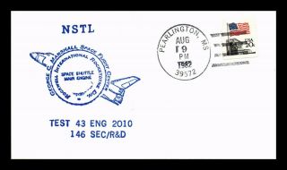 Dr Jim Stamps Us Space Shuttle Engine Test Space Event Cover Pearlington 1982