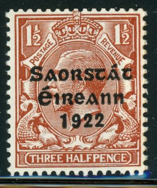 Ireland Mh Selections: Scott 60 1½p Kgv " Irish State 1922 " Coil Cv$7,