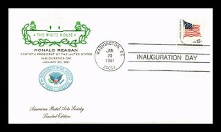 Dr Jim Stamps Us Ronald Reagan Inauguration Event Cover 1981 Washington Dc