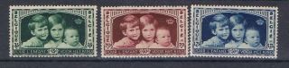 Belgium 1935 Queen Astrid Appeal Child Welfare Set Sg 680 - 82 Mnh